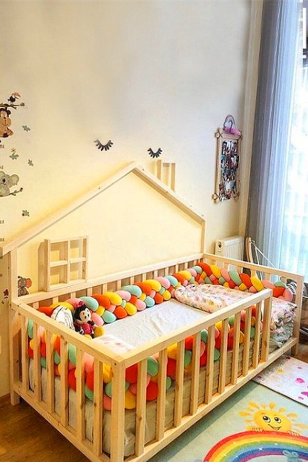 5. Ahşap karyola ile uyumlu bir çocuk odası yaratabilirsiniz.