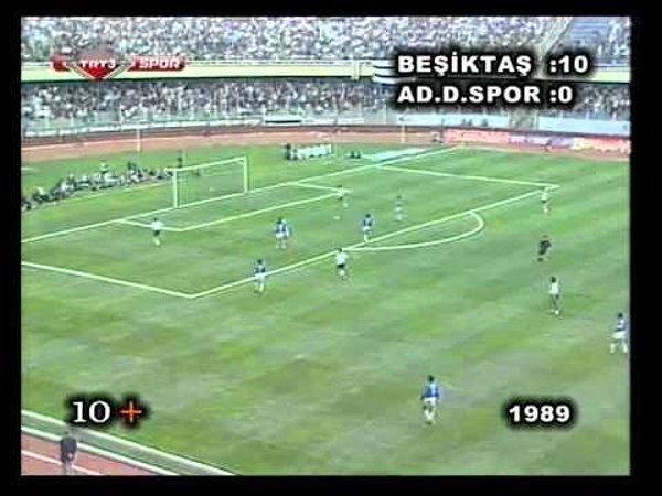 Beşiktaş 10 - 0 Adana Demirspor (1989-1990 sezonu)