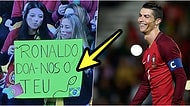 Her Şey Dünyanın Geleceği İçin! Cristiano Ronaldo'nun Spermlerini İsteyen Tribündeki İki Kadın Taraftar