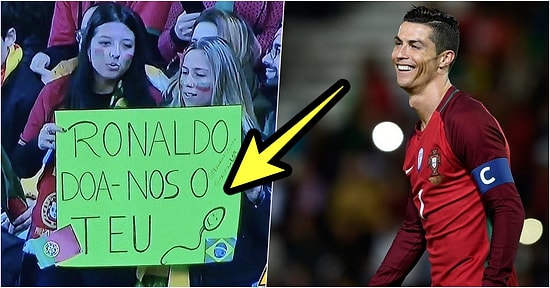 Her Şey Dünyanın Geleceği İçin! Cristiano Ronaldo'nun Spermlerini İsteyen Tribündeki İki Kadın Taraftar