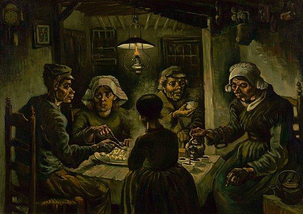 9. Patates Yiyenler-Vincent van Gogh. (1885)