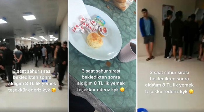 KYK Yurdunda Kalan Öğrencinin 3 Saat Sahur Sırasında Bekleyip Aldığı Yemek Sosyal Medyada Gündem Oldu