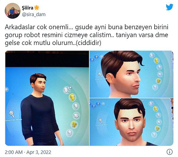 Bu kullanıcı okulda görüp hoşlandığı kişiyi The Sims 4'ün karakter yaratma ekranı marifetiyle yarattıktan sonra internet aleminden saadetine el uzatmaları için yardım istedi.