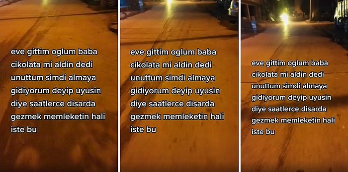 Oğlu Çikolata İsteyince 'Almaya Gidiyorum' Deyip Sokaklarda Gezerek Çocuğunun Uyumasını Bekleyen Baba