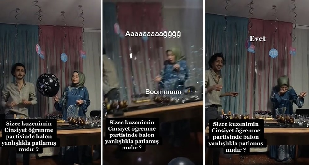 Cinsiyet Öğrenme Partisinde Balon Yanlışlıkla Patlayınca Ortaya Pozitif Görüntüler Çıktı