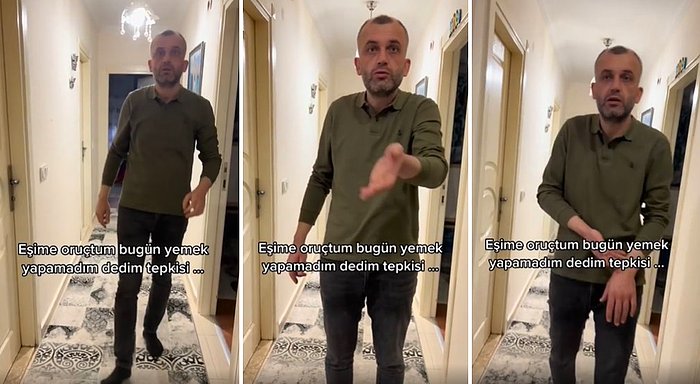 'Bugün Oruçtum Yemek Yapamadım' Diyen Eşine 'Kahvaltılık Bir Şeyler Hazırla' Diyen Adam İnsanları İkiye Böldü