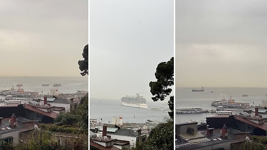 Galataport'tan Ayrılan Cruise Gemisinin İnsanı Mutlu Eden Melodili Veda Kornası