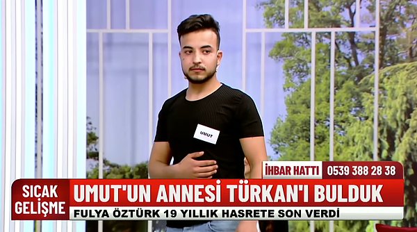 Yapılan çalışmalar sonucunda Umut Çelik, canlı yayında annesi ve babasıyla telefon görüşmesi yaptı. Umut'un gerçek annesi Türkan Kalyenci, doğumun ardından kendisine oğlunun öldüğünün söylendiğini anlattı.