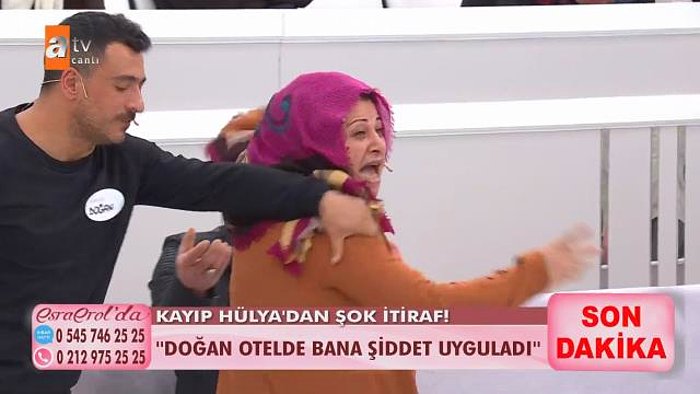 Esra Erol'da Ortalık Karıştı: 60 Gündür Aranan Hülya Kaybolmasında Payı Olduğu Belirtilen Kişiye Saldırdı