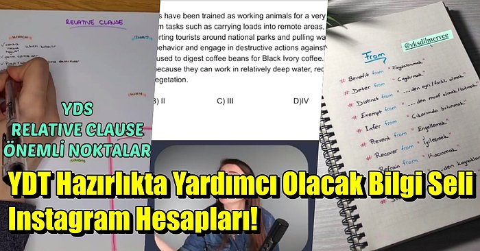 YKS'ye Hazırlananlar ve YDT Sınavına Girecekler İçin Takip Edilmesi Gereken Instagram Hesapları