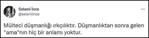 Ağırlıklı olarak sol ve Marksist çevrelerden isimler ise göçmenlere karşı olmanın net bir şekilde ırkçılık olduğu görüşünde. 👇