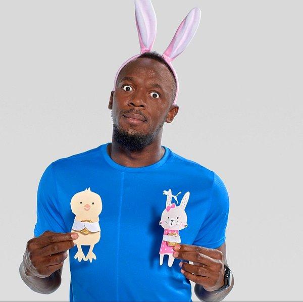 1. Usain Bolt Paskalya'yı kutluyor.