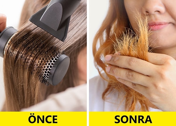 3. Saç şekillendirme araçlarından uzak durun.