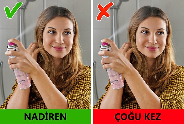 5. Kuru şampuanı aşırı kullanmayın.