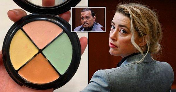Tanıkların ifadelerinin ardından, Amber Heard'ün avukatı jürilere Milani markasına ait bir kapatıcı gösterdi.