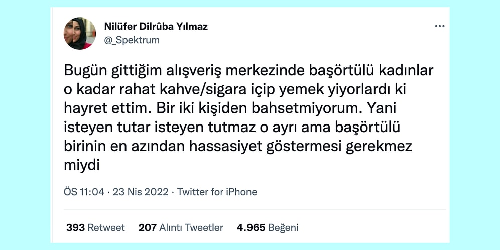Başörtülü Kadınların Ramazan Ayında Yiyip İçmesinden Rahatsız Olan Twitter Kullanıcısı Tartışma Yarattı