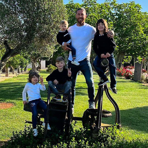 3. Sergio Ramos çocuklarıyla birlikte yaramazlık peşinde.