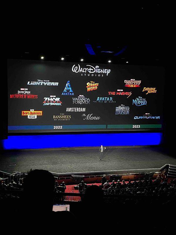 Ancak bu müjdeyi bile gölgede bırakacak bir açıklama Disney’den geldi. Disney yetkilileri, 2022-2023 arasında vizyona girecek tüm filmlerin olduğu bir afiş paylaşttı.