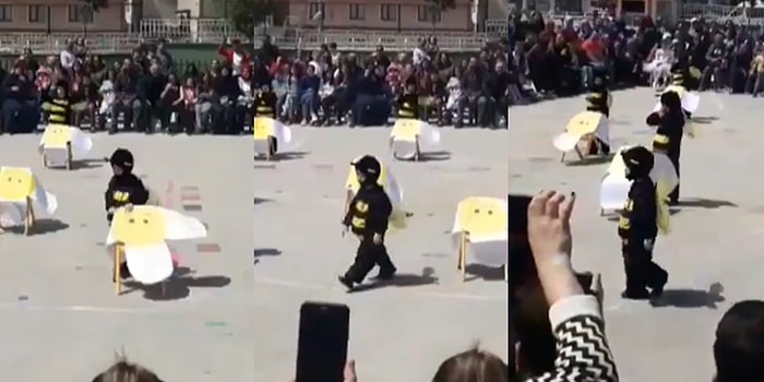 Arı Olabilsin Diye Büyük Bedeller Ödenen Küçük Çocuğun, Bi' Anlık Sıkıntıyla Gösteri Alanını Terk Ettiği Anlar