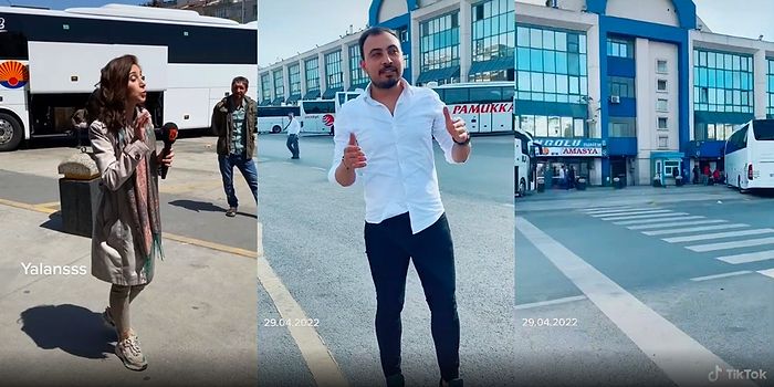 ATV'nin 'Bayram Öncesi Terminaller Kalabalık' Haberini Yalanlayıp Çekimin Arka Planını TikTok'ta Paylaşan Adam