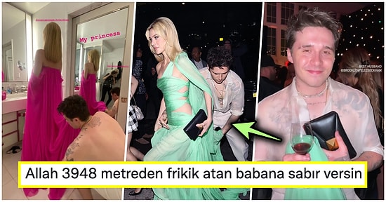 Yetmedi mi be Kuki? Brooklyn Beckham'ın Met Gala'da Eşi Nicola Peltz'in Eteklerinde Gezmesi Dillere Düştü