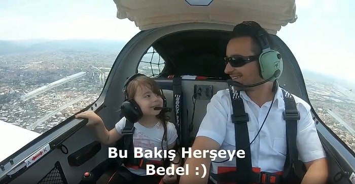 Minik Kızıyla Birlikte Uçan Babanın İzlerken İçinizi Sımsıcak Yapacak Görüntüleri