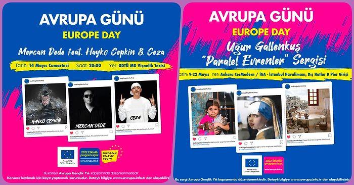 Mercan Dede, Hayko Cepkin, Ceza Aynı Sahnede: Avrupa Günü Etkinlikleri "Umudumuz Hep Genç" Sloganıyla Başladı!