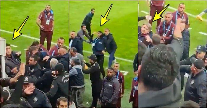 Kayserispor Maçında Tribünlerle Kavgaya Tutuşan Trabzonspor Yedek Kulübesinin Görüntüleri