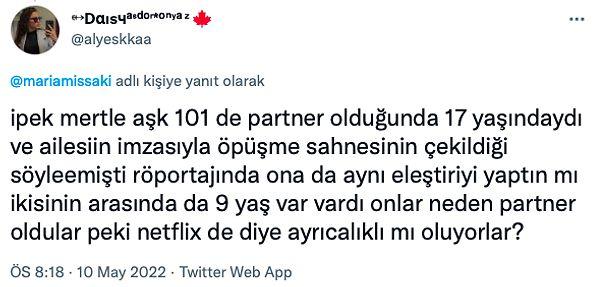 Aşk101 dizisinde partner olan Mert Yazıcıoğlu ve İpek Filiz Yazıcı örnek verildi 👇