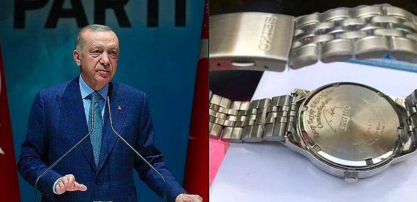 12. Cumhurbaşkanı Erdoğan’ın hediye ettiği 2 bin 150 liralık saatler, alanlar tarafından satışa çıkarıldı.