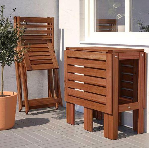 1. Kolayca katlanabilir bahçe mobilyaları balkonunuzda büyük yer açacak!