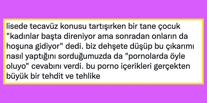 Lise Öğrencisinin Tecavüz Hakkındaki Sözleri Karşısında Dehşete Düşen Kullanıcının Paylaşımı Tartışma Yarattı