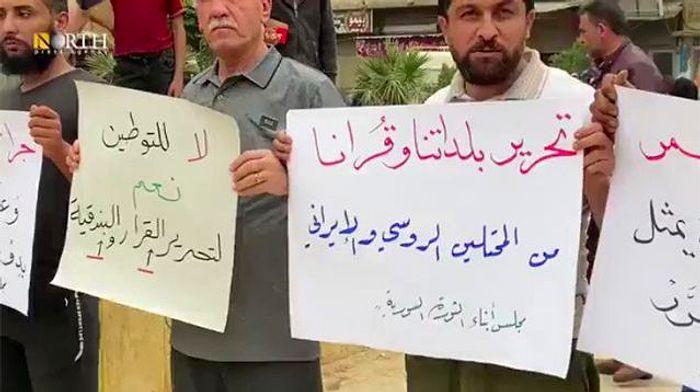 Suriyelilerin 'Türkiye'de Yaşayan Suriyeliler Geri Dönmesin' Diye Protesto Yaptıkları İddiası