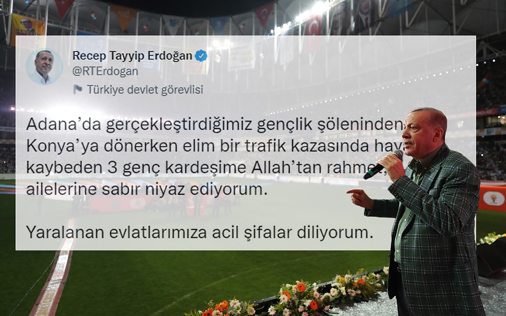 Erdoğan'dan Kazada Ölen Öğrenciler İçin Başsağlığı Mesajı
