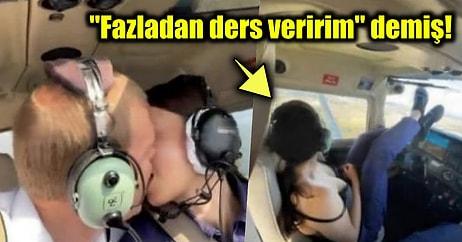 Uçağı Otomatiğe Alıp Öğrencisiyle Cinsel İlişkiye Giren Pilotun Görüntüleri Sosyal Medyada Viral Oldu!