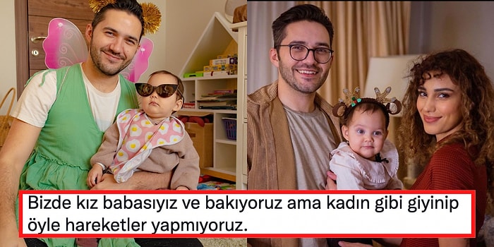 Kızı Eva İçin Elbise Giyen Karikatürist Nisan Hakan'ın Fotoğrafına Yapılan Sinirlerinizi Zıplatacak Yorumlar