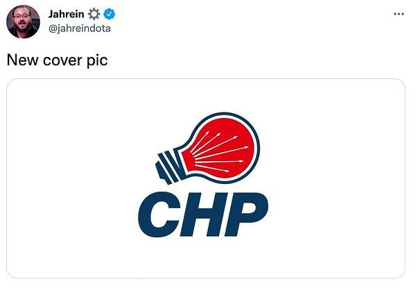 Son olarak da ampul logolu CHP yazan bir fotoğraf paylaştı.