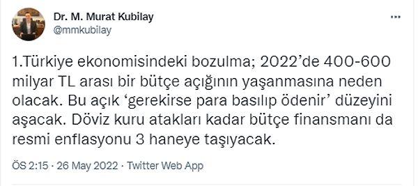 1. 2021'nin sonlarına geldiğimizde ise hızlı çekimde izlemeye başladık olanları, 2022'nin 5. ayının son günlerinde hala anlamlandırma çabasındayız. Kalanını da dilerseniz Ekonomist Dr. Murat Kubilay anlatsın👇