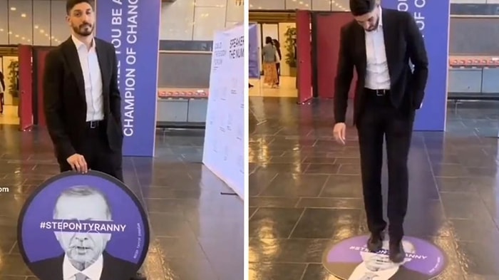 Cumhurbaşkanı Erdoğan'ın Posterini Çiğnemişti: Enes Kanter Hakkında Resen Soruşturma Açıldı