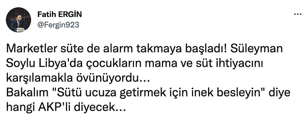 Soylu'nun sözleri de hatırlatıldı.
