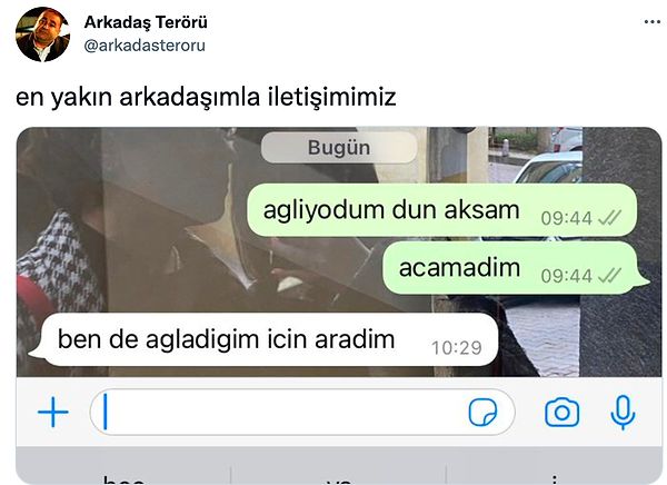 9. Günün ağlama temalı tweeti...