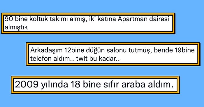 Geçmiş Yıllardaki Fiyatlarla Günümüzü Karşılaştırarak Alım Gücündeki Değişimi Gösteren Kullanıcıya Yorumlar