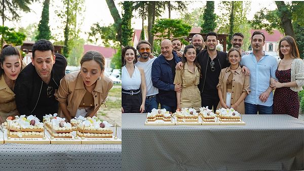 Murat Yıldırım, Simay Barlas, Damla Sönmez, Ahmet Mümtaz Taylan, Murat Güven Akpınar, Füsun Demirel ve Fırat Tanış'ın bir araya geldiği son set gününde oyuncular hatıra pozu vermeyi de unutmadı.