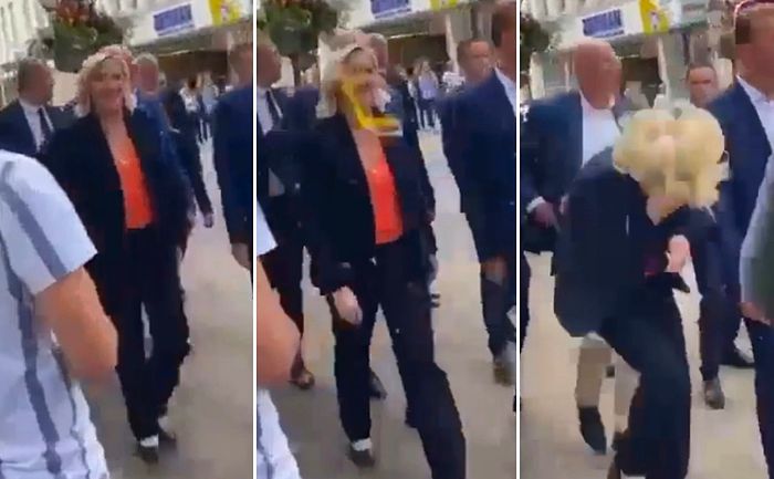 Fransa Cumhurbaşkanlığı'nı Kaybeden Marine Le Pen'e Yumurta Atıldı