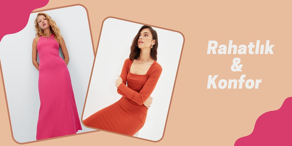 Yaz Boyu Üzerinizden Çıkarmayacağınız Fitilli Midi Boy Elbiseler