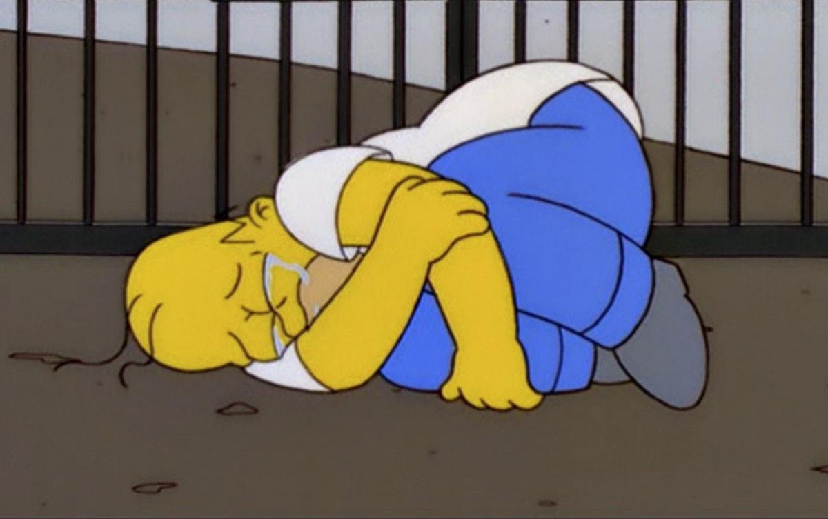Гомер симпсон плачет