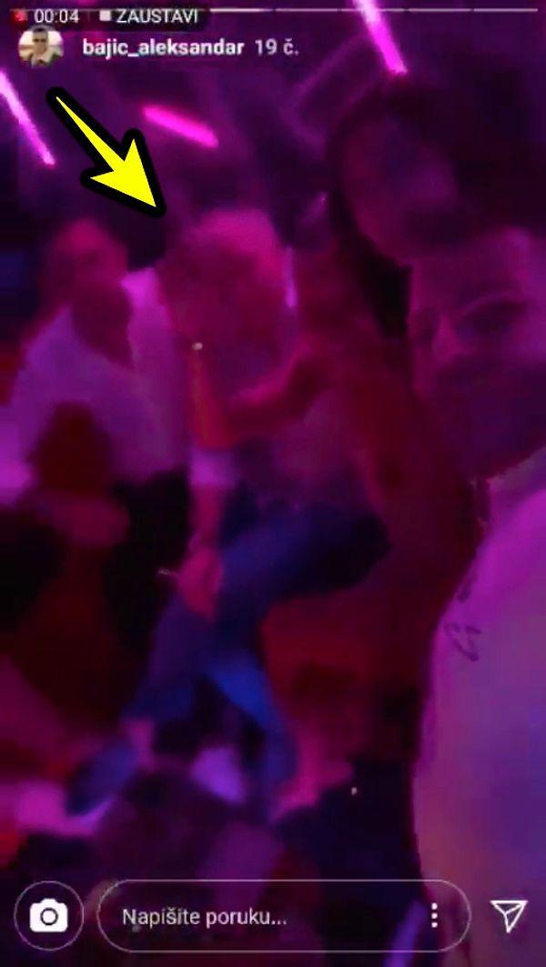 Bajic Alexsandar isimli arkadaşı tarafından paylaşılan Instagram videosunda Obradovic'in gece kulübünde eğlendiği anlar çok konuşuldu.