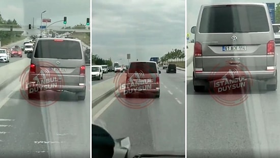 İstanbul'da Bir Sürücü Defalarca Siren Çalınmasına Rağmen Arkasındaki Ambulansa Yol Vermedi