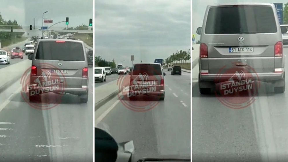 İstanbul'da Bir Sürücü Defalarca Siren Çalınmasına Rağmen Arkasındaki Ambulansa Yol Vermedi