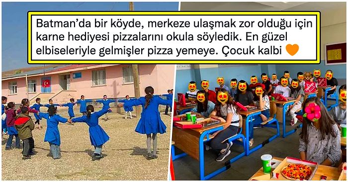 Daha Önce Hiç Pizza Yemeyen Öğrencilere Jest Yaparak Kutlama Havası Yaratan Öğretmen Kalbinizi Eritecek